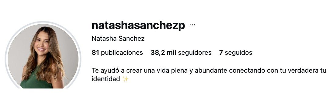 Perfil de Natasha Sánchez